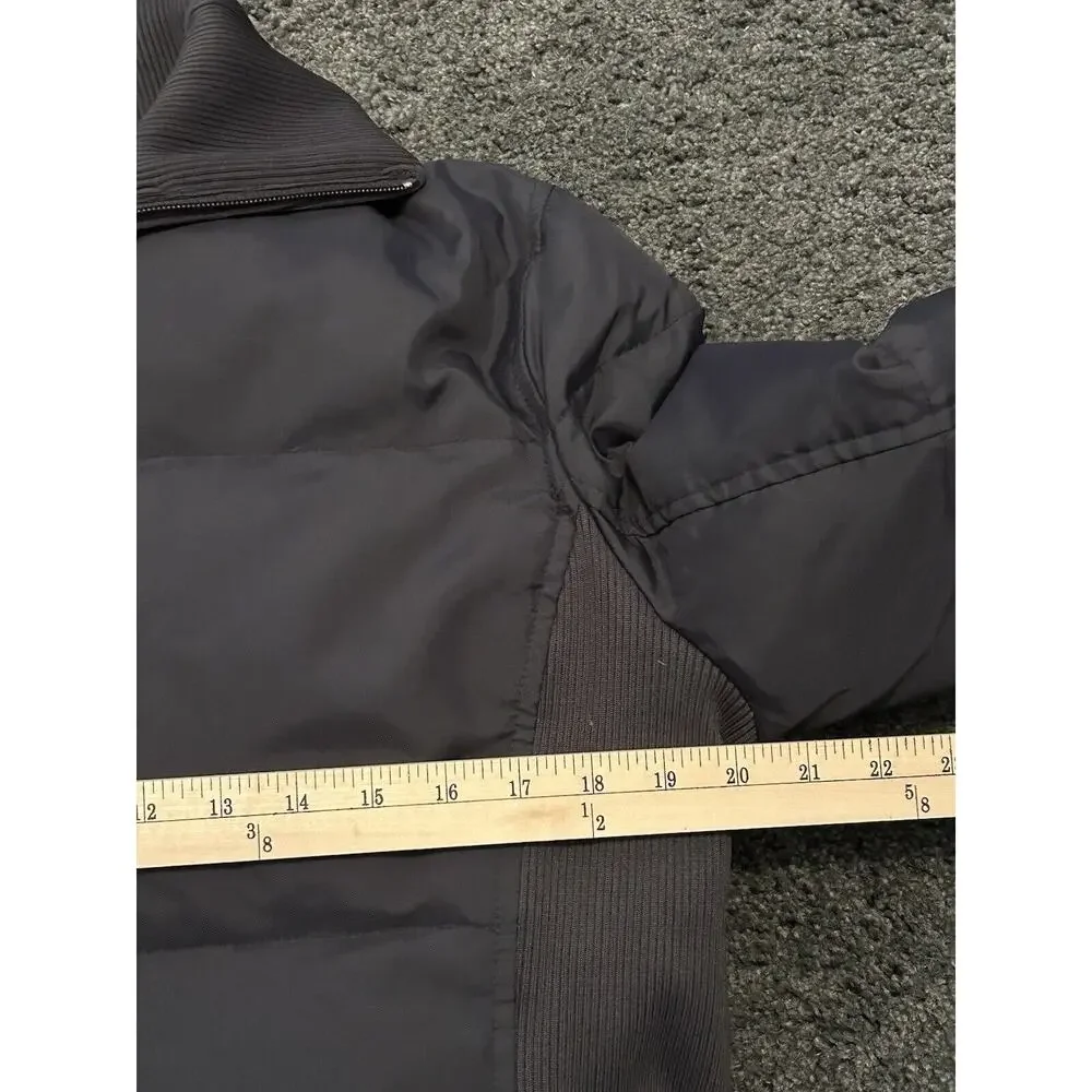 Gap Womens Feather Down Dark Navy Blue Puffer‎ Coat Jacket Full Zip Size Large